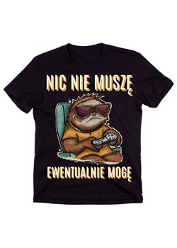 śmieszna męska koszulka z leniwcem NIC NIE MUSZĘ ze sklepu Time For Fashion w kategorii T-shirty męskie - zdjęcie 175637569