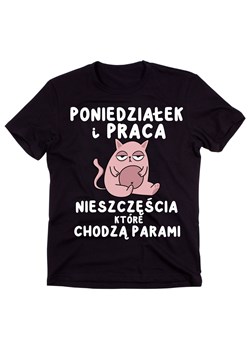 śmieszna męska czarna koszulka ze sklepu Time For Fashion w kategorii T-shirty męskie - zdjęcie 175637615