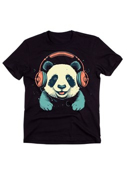 męska koszulka z pandą muzyczna ze sklepu Time For Fashion w kategorii T-shirty męskie - zdjęcie 175638486