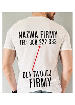 KOSZULKA Z NAZWĄ FIRMY NA PLECACH ze sklepu Time For Fashion w kategorii T-shirty męskie - zdjęcie 175638679