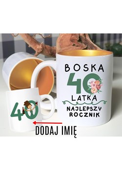 KUBEK NA 40 DLA BRUNETKI Z IMIENIEM ze sklepu Time For Fashion w kategorii Kubki - zdjęcie 175638798