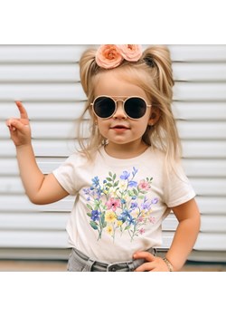 koszulka dla dziewczynki w kwiatki ze sklepu Time For Fashion w kategorii Bluzki dziewczęce - zdjęcie 175638945