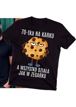 Koszulka NA 70 Urodziny 70-tka na karku na wszystko działa jak w zegarku ze sklepu Time For Fashion w kategorii T-shirty męskie - zdjęcie 175639257