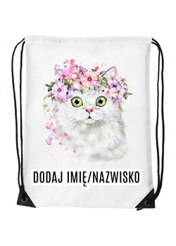 Worek na buty z imieniem do przedszkola szkoły żłobka KOTEK10 ze sklepu Time For Fashion w kategorii Plecaki dla dzieci - zdjęcie 175639655