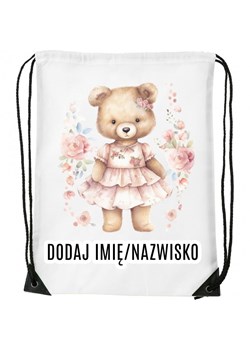 Worek na buty z imieniem do przedszkola szkoły żłobka MISIEK26 ze sklepu Time For Fashion w kategorii Plecaki dla dzieci - zdjęcie 175639665