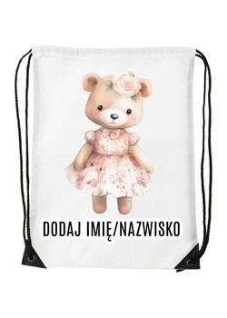 Worek na buty z imieniem do przedszkola szkoły żłobka MISIEK28 ze sklepu Time For Fashion w kategorii Plecaki dla dzieci - zdjęcie 175639667