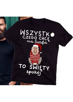 Męska koszulka z nosaczem na święta ze sklepu Time For Fashion w kategorii T-shirty męskie - zdjęcie 175639847