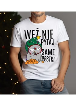 Męska świąteczna koszulka na prezent pod choinkę ze sklepu Time For Fashion w kategorii T-shirty męskie - zdjęcie 175639878