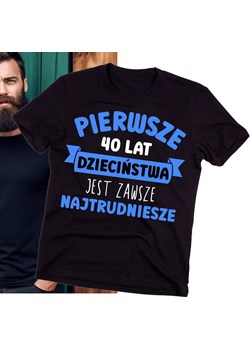 KOSZULKA NA 40 URODZINY MĘSKA 40 TAK DZIECIŃSTWA ze sklepu Time For Fashion w kategorii T-shirty męskie - zdjęcie 175640256