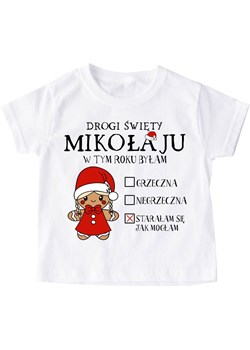 koszulka NA MIKOŁAJKI DLA DZIEWCZYKI - BLONDYNKA ze sklepu Time For Fashion w kategorii Bluzki dziewczęce - zdjęcie 175640378