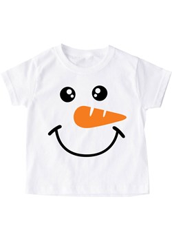 Koszulka NA MIKOŁAJKI bałwanek twarz5 ze sklepu Time For Fashion w kategorii Bluzki dziewczęce - zdjęcie 175640408