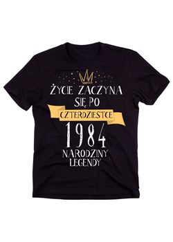 Męska koszulka na 40 - życie zaczyna się po 40 ze sklepu Time For Fashion w kategorii T-shirty męskie - zdjęcie 175640428