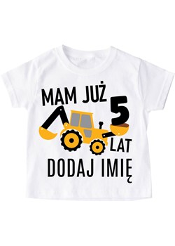 Koszulka na 5 urodziny dla chłopczyka z imieniem mam już 5 LAT ze sklepu Time For Fashion w kategorii T-shirty chłopięce - zdjęcie 175640445