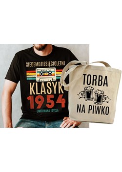 ZESTAW NA 70 URODZINY KOSZULKA MĘSKA PLUS TORBA ze sklepu Time For Fashion w kategorii T-shirty męskie - zdjęcie 175640617