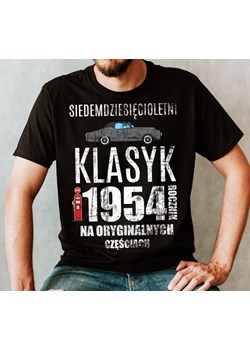 męska koszulka na 70 urodziny KLASYK 1954 ze sklepu Time For Fashion w kategorii T-shirty męskie - zdjęcie 175640628