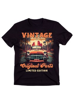 Męska czarna koszulka VINATGE 1974 ze sklepu Time For Fashion w kategorii T-shirty męskie - zdjęcie 175640699