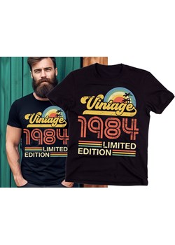 męska koszulka na 40 urodziny vintage 1984 ze sklepu Time For Fashion w kategorii T-shirty męskie - zdjęcie 175640819