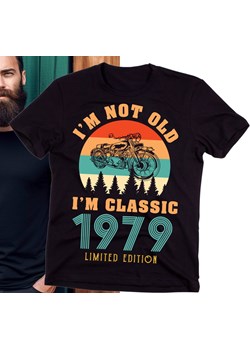 męska koszulka na 45 urodziny z motorem ze sklepu Time For Fashion w kategorii T-shirty męskie - zdjęcie 175640847