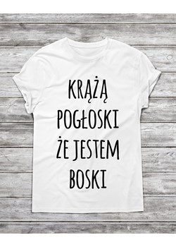 Koszulka męska krążą pogłoski że jestem boski ze sklepu Time For Fashion w kategorii T-shirty męskie - zdjęcie 175640865