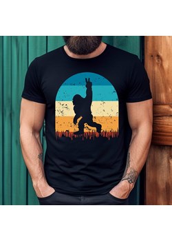 Czarny męski t-shirt wielka stopa z nadrukiem D3 ze sklepu Time For Fashion w kategorii T-shirty męskie - zdjęcie 175641127