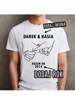 Koszulka na WALENTYNKI - DODAJ ROK I IMIONA ze sklepu Time For Fashion w kategorii T-shirty męskie - zdjęcie 175641138