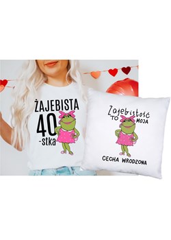 PREZENT na 40 urodziny dla koleżanki - koszulka plus poduszka ze sklepu Time For Fashion w kategorii Bluzki damskie - zdjęcie 175641155