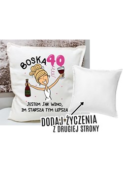 PODUSZKA Z ŻYCZENIAMI NA 40 URODIZNY DLA BLONDYNKI ze sklepu Time For Fashion w kategorii Poduszki dekoracyjne - zdjęcie 175641167