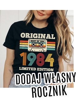 Damska koszulka z rocznikiem - dodaj swój rok urodzenia ze sklepu Time For Fashion w kategorii Bluzki damskie - zdjęcie 175641279