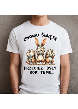 śmieszna męska koszulka na wielkanoc ZNOWU ŚWIĘTA PRZECIEŻ BYŁY ROK TEMU ze sklepu Time For Fashion w kategorii T-shirty męskie - zdjęcie 175641649