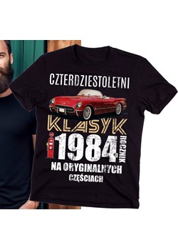 Męska koszulka na 40 urodziny 40 lat i wciąż na oryginalnych częściach ze sklepu Time For Fashion w kategorii T-shirty męskie - zdjęcie 175641667