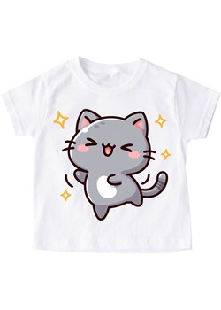 koszulka z kotem dla dziecka wzór kot33 ze sklepu Time For Fashion w kategorii Bluzki dziewczęce - zdjęcie 175641717