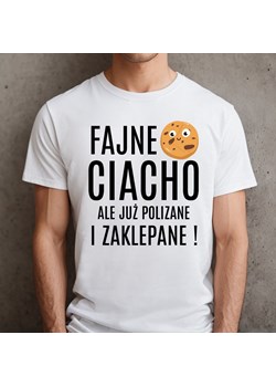 BIAŁA MĘSKA KOSZULKA FAJNE CIACHO ALE JUŻ POLIZANE ze sklepu Time For Fashion w kategorii T-shirty męskie - zdjęcie 175641857