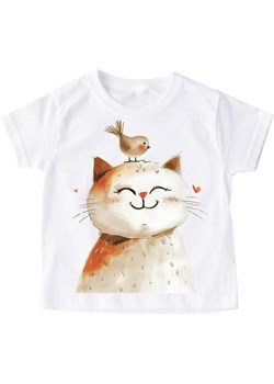 Koszulka DLA DZIECKA Z kotem - id: 142428 - marki Timeforf - 175641867 Koszulka DLA DZIECKA Z kotem ze sklepu Time For Fashion w kategorii Bluzki dziewczęce - zdjęcie 175641867
