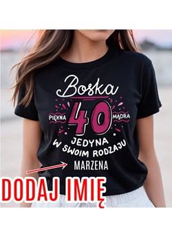 DAMSKA NA 40 KOSZULKA Z IMIENIEM ze sklepu Time For Fashion w kategorii Bluzki damskie - zdjęcie 175642145