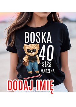 DAMSKA NA 40 KOSZULKA Z IMIENIEM ze sklepu Time For Fashion w kategorii Bluzki damskie - zdjęcie 175642146