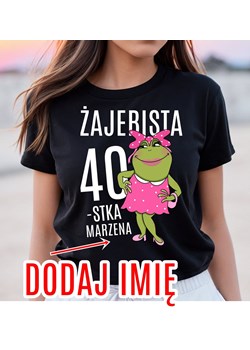 DAMSKA NA 40 KOSZULKA Z IMIENIEM ze sklepu Time For Fashion w kategorii Bluzki damskie - zdjęcie 175642147