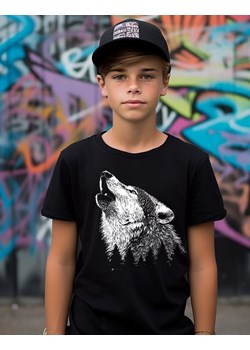 koszulka dla chłopca z wilkiem ze sklepu Time For Fashion w kategorii T-shirty chłopięce - zdjęcie 175642175