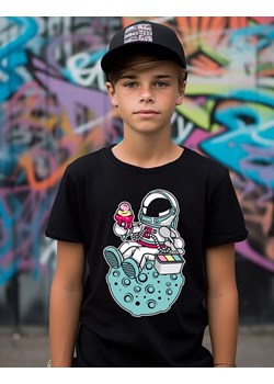 koszulka dla chłopca z astronautą z lodami ze sklepu Time For Fashion w kategorii T-shirty chłopięce - zdjęcie 175642209