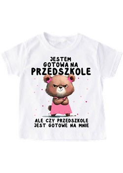 Koszulka do przedszkola - jestem gotowa na przedszkole ze sklepu Time For Fashion w kategorii Bluzki dziewczęce - zdjęcie 175642389