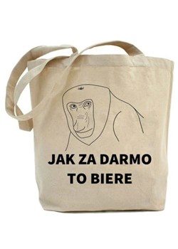 Shopper "jak za darmo to biere" ze sklepu Time For Fashion w kategorii Torby Shopper bag - zdjęcie 175643006