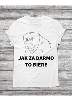 Koszulka męska "jak za darmo to biere" - id: 102617 - marki Timeforf - 175643025 Koszulka męska "jak za darmo to biere" ze sklepu Time For Fashion w kategorii T-shirty męskie - zdjęcie 175643025