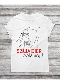 Koszulka męska "szwagier polewaj" ze sklepu Time For Fashion w kategorii T-shirty męskie - zdjęcie 175643379