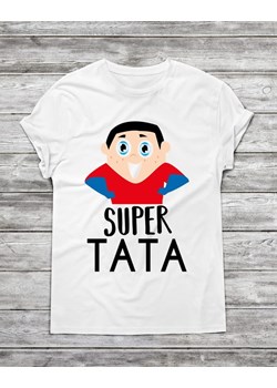 Koszulka męska SUPER TATA Z BOHATEREM ze sklepu Time For Fashion w kategorii T-shirty męskie - zdjęcie 175643558