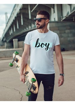 Koszulka męska BOY (Z NIEBIESKIM) ze sklepu Time For Fashion w kategorii T-shirty męskie - zdjęcie 175644077