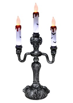 CHAKS Świecznik LED w kolorze czarno-białym - wys. 40 cm ze sklepu Limango Polska w kategorii Świeczniki - zdjęcie 175646169