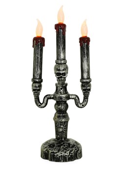 CHAKS Świecznik LED w kolorze srebrno-czarnym - wys. 32 cm ze sklepu Limango Polska w kategorii Świeczniki - zdjęcie 175646176