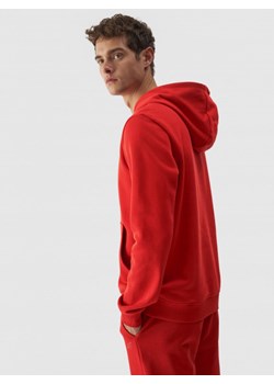 Męska bluza dresowa nierozpinana z kapturem 4F 4FWMM00TSWSM1464 - czerwona ze sklepu Sportstylestory.com w kategorii Bluzy męskie - zdjęcie 175652427