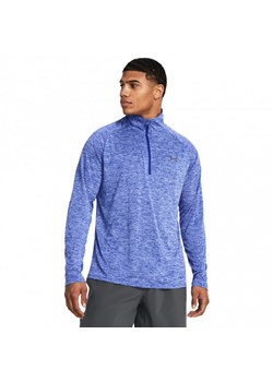 Męska bluza treningowa nierozpinana bez kaptura Under Armour UA Tech 2.0 1/2 Zip - niebieska ze sklepu Sportstylestory.com w kategorii Bluzy męskie - zdjęcie 175671047