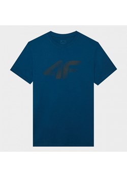 Męski t-shirt z nadrukiem 4F 4FWMM00TTSHM2257 - turkusowy ze sklepu Sportstylestory.com w kategorii T-shirty męskie - zdjęcie 175671169