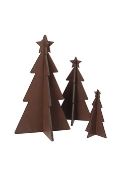 Dekoracja Rustic Trees 3 szt. brown ze sklepu dekoria.pl w kategorii Dekoracje bożonarodzeniowe - zdjęcie 175673645